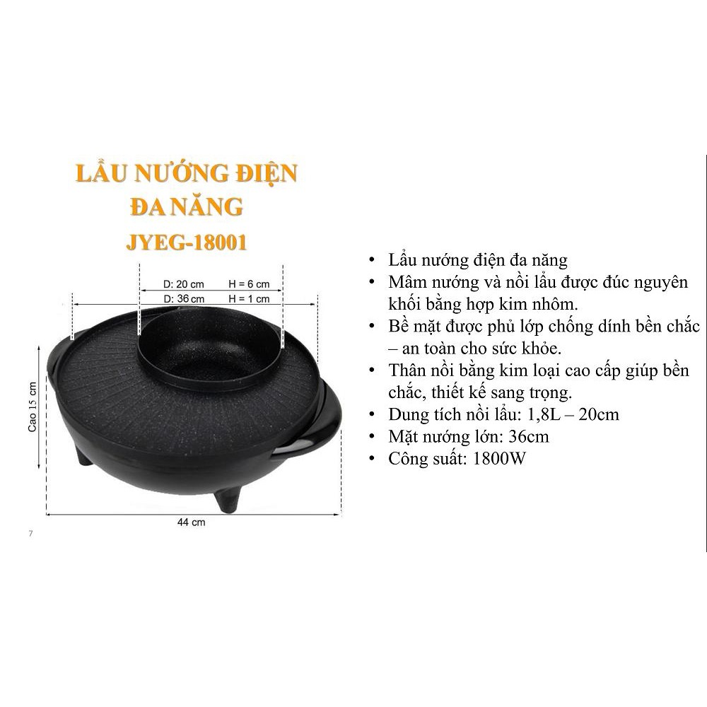 ⚡Sẵn Hàng ⚡Nồi Lẩu Kiêm Nướng 🥘 2in1 🥘 Bếp Lẩu Nướng Đa Năng Cao Cấp