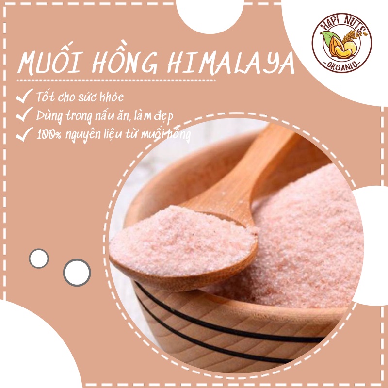 Muối Hồng Himalaya Hạt Mịn Dùng Nấu Ăn, Nấu Sữa Hạt, Làm Đẹp, Hỗ Trợ Thải Độc Cơ Thể