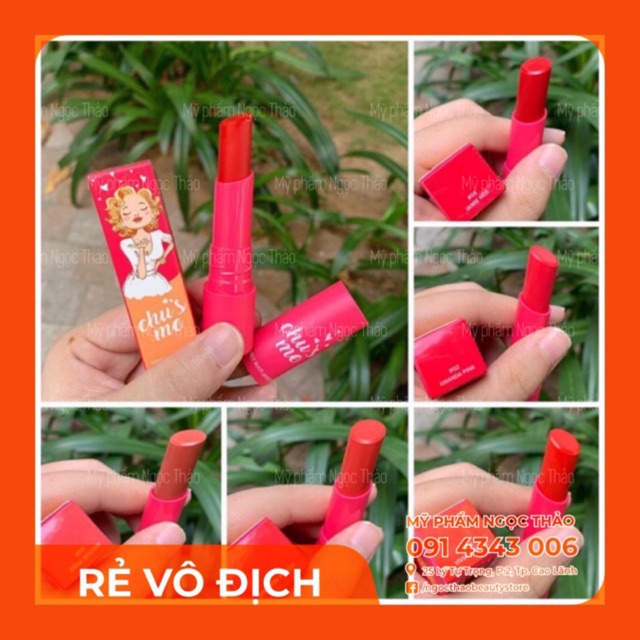 Son môi bền màu lâu trôi tông màu hợp xu hướng Chu Me