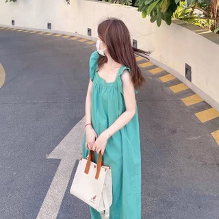 Đầm Không Tay Cổ Vuông Thời Trang Xinh Xắn