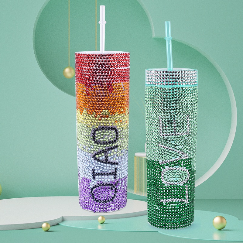 Qiao Cốc Đá Resin Pha Lê Màu Gradient Lấp Lánh Không Nóng Cố Định Bằng Nhựa Có Thể Tái Sử Dụng Trang Trí Nghệ