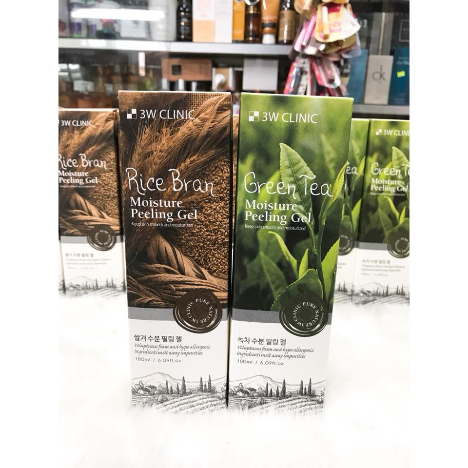 (180g) Gel tẩy tế bào chết 3W trà xanh và gạo nâu 180g dùng cho mặt và toàn thân | BigBuy360 - bigbuy360.vn