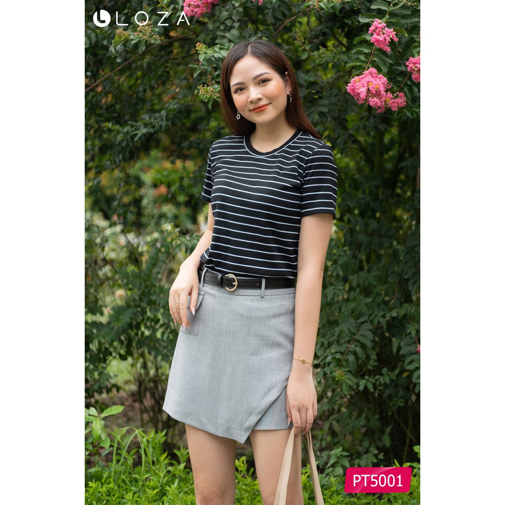 Áo phông nữ kẻ sọc ngang- Áo thun cotton tự nhiên phong cách trẻ - LOZA PT5001 (2 màu) | BigBuy360 - bigbuy360.vn