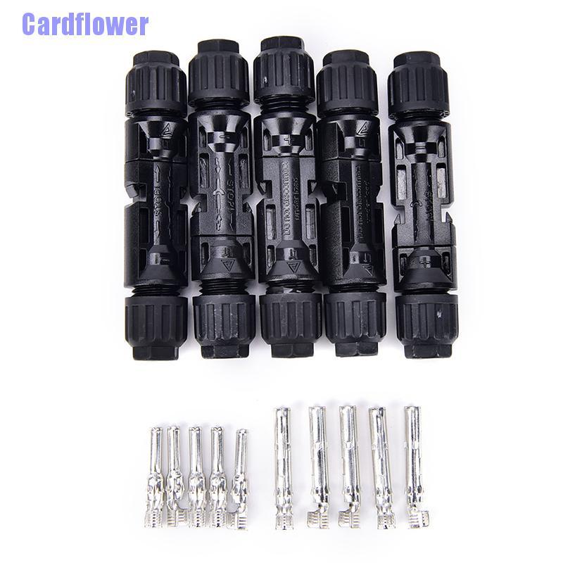 (Hàng Mới Về) 1 Đầu Nối Dây Cáp Năng Lượng Mặt Trời Cardflower 1pcs 30a Male Female M / F Ip67