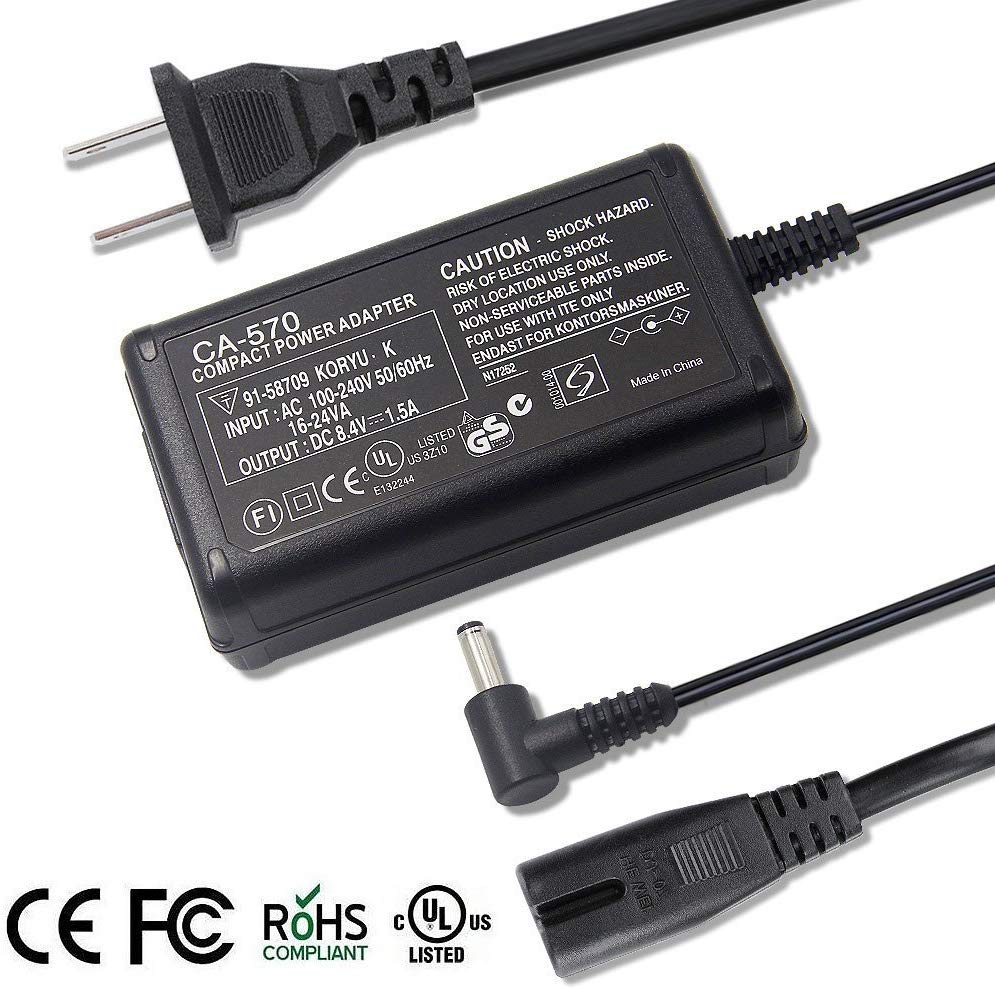 CA-570 AC Adapter Sạc Cho Canon FS21 FS22 FS200 FS300 HF10 HF11 HF20 HF100 HF200 HF M31 HF S10 HG20 