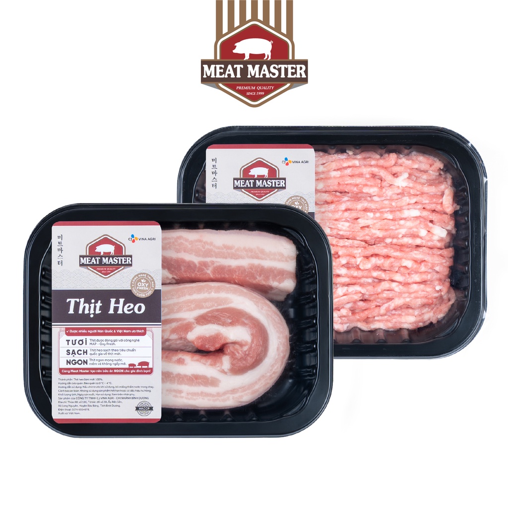 Combo Heo tiết kiệm Thịt xay - Ba rọi Meat Master ( 400 G )