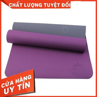 Thảm tập yoga 2 lớp TPE dày 8mm ZeraMat cao cấp có túi đựng - Hàng nhập khẩu