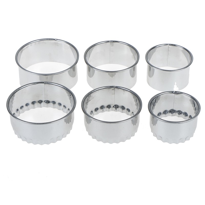 Set 3 Dụng Cụ Cắt Bột Bánh Hình Tròn / Hoa Bằng Thép Không Gỉ