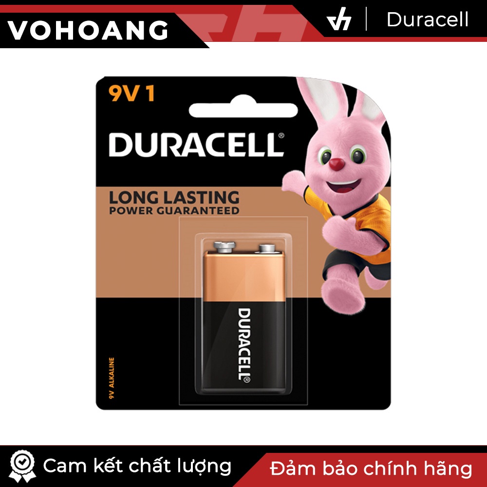 1 viên pin vuông 9V Alkaline Duracell chính hãng