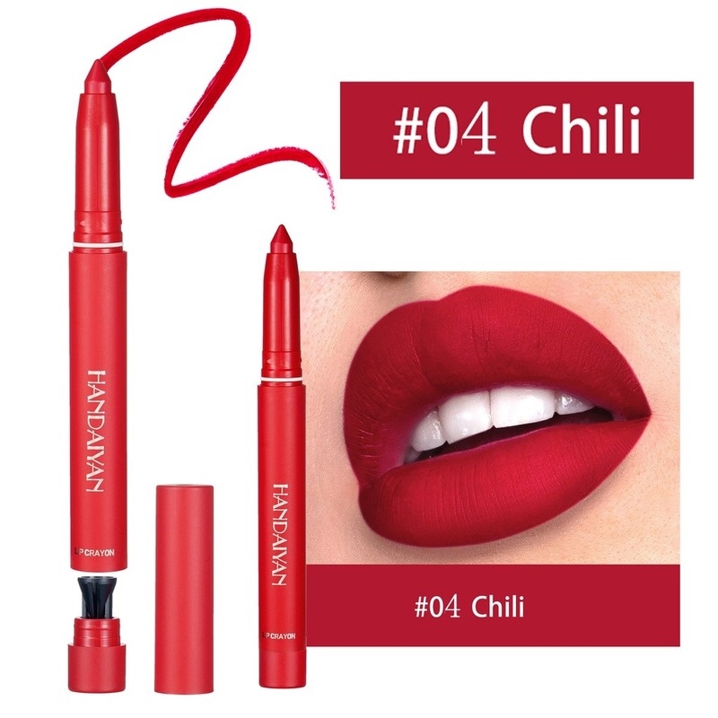 Son Môi / Bút Kẻ Viền Môi 6 Màu Nhung Lì Chống Nước Lâu Trôi Dùng Hàng Ngày