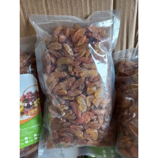 Nho vàng Ấn độ sấy khô trái to, dài, vị chua ngọt tự nhiên gói 500gr