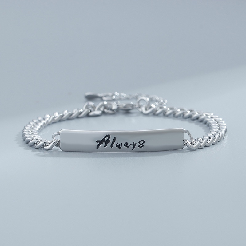 Vòng Tay Dây Xích Dày Phong Cách Hip Hop Cho Cặp Đôi