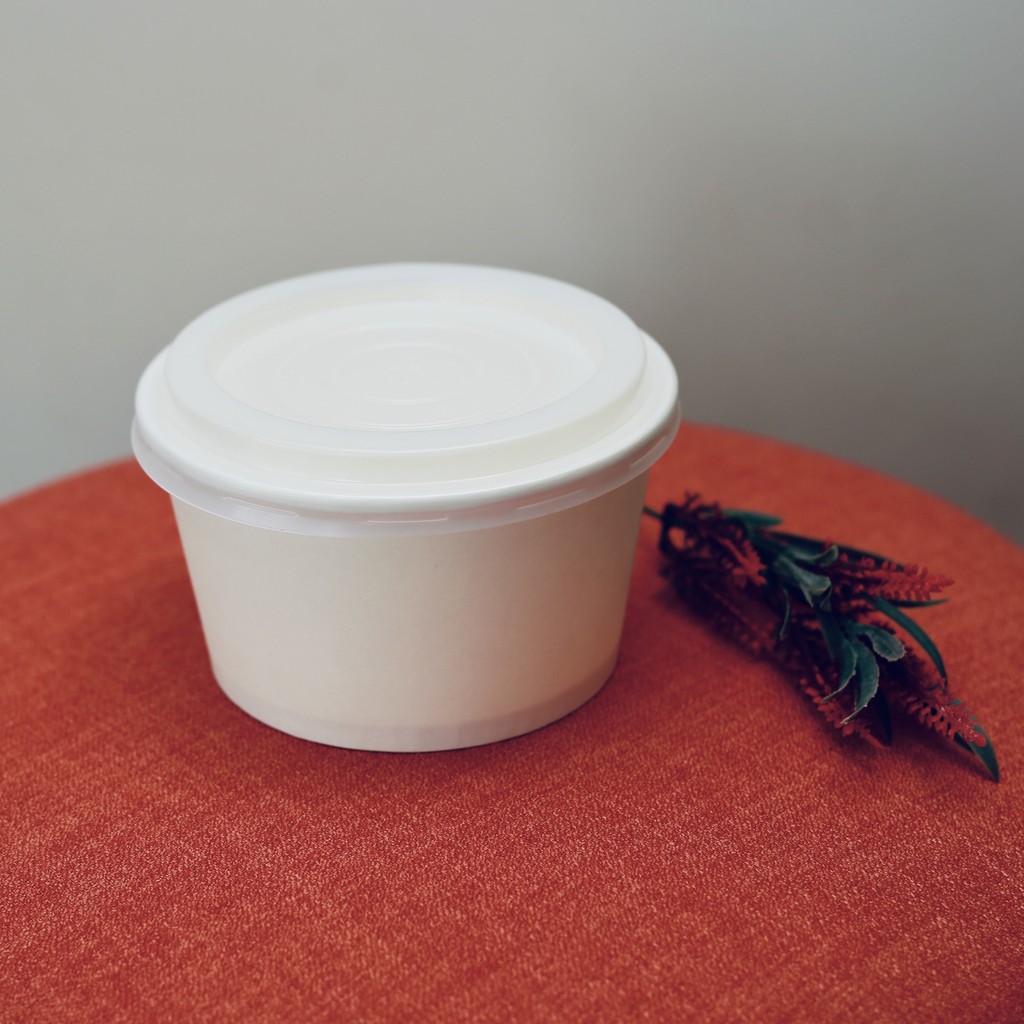 50 HỘP GIẤY, TÔ GIẤY 750ml đựng cháo, súp, bún, phở cao cấp - KÈM NẮP