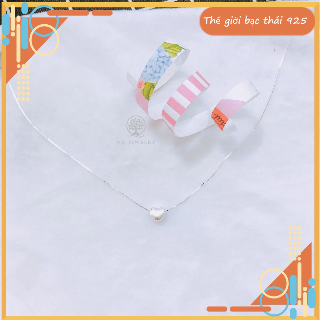 [Mẫu HOT] Dây chuyền S925, dây chuyền trái tim S925 xinh bóng và nhám