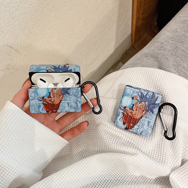 Vỏ Bảo Vệ Hộp Sạc Tai Nghe AirPods 1 2 3 Pro Bằng Silicon Mềm Hình Son Goku Dragon Ball