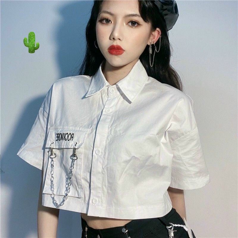 Áo sơ mi tay ngắn xích chất