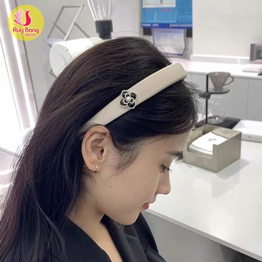 Charm đá hoa cha.nel dùng làm nơ kẹp, bờm...