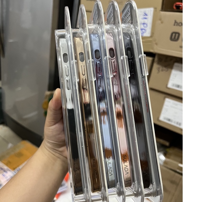 BẢO VỆ CAMERA PHỦ KÍNH ốp lưng sulada lưng nhám cứng viền vuông màu Ip 11 12 13 PRO / MAX _ HÀNG CHÍNH HÃNG