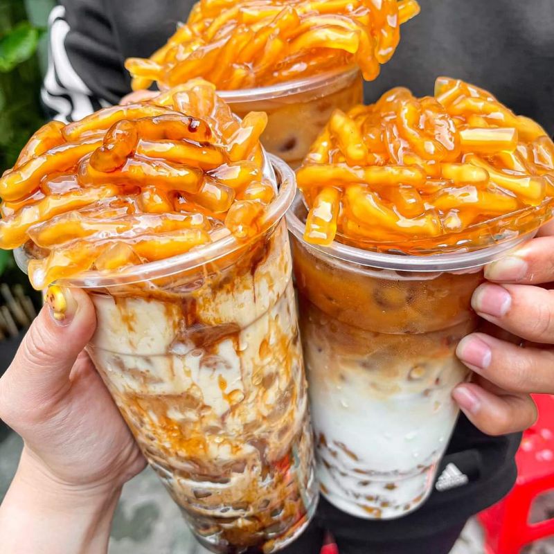Trân Châu Sợi/Trân Châu Sợi Krub.O Nguyên Liệu Pha Trà Sữa Loại Cao Cấp, Dẻo Dai Túi 800G