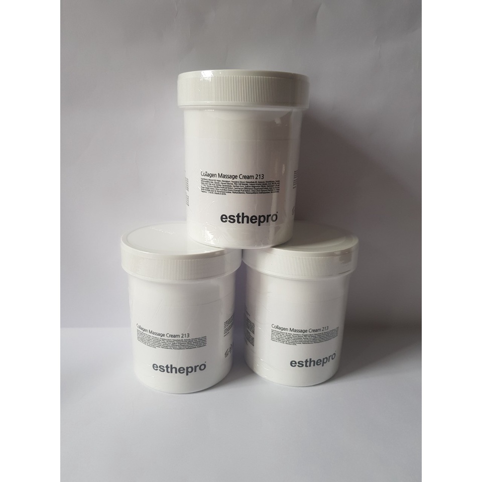Kem Collagen Massage Cream 213 1000ml Esthepro chính hãng cho Spa chống lão hóa đẩy lùi nếp nhăn sáng da cân bằng độ ẩm.