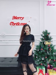 Đầm lưới xoè