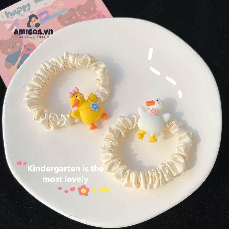 ✨✨Dây Thun Cột Tóc Họa Tiết Vịt Vàng Dễ Thương Dành Cho Nữ