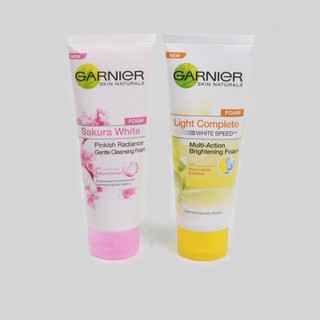 Sữa rửa mặt Garnier Sakura White 100ml - Thái Lan chuẩn auth
