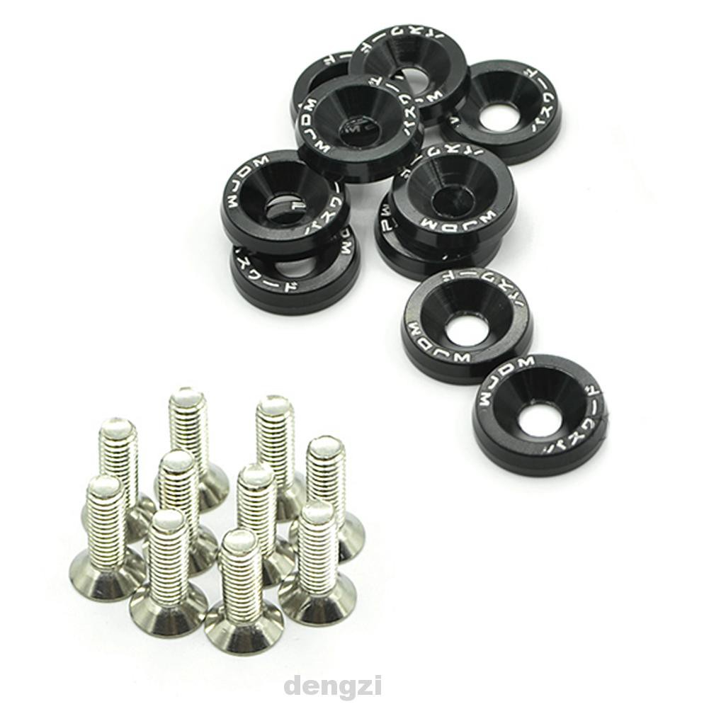 10× Anodized Aluminum Washers & Bolts Engine Auto Accessories