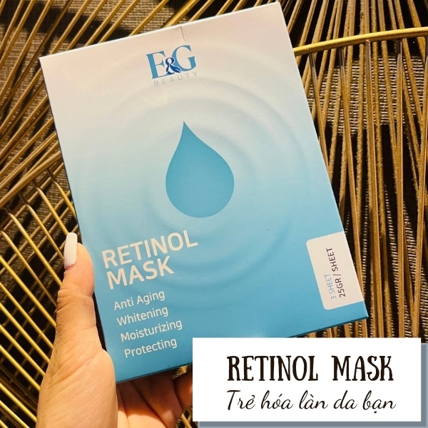 Mặt nạ dưỡng da RETINOL MASK (Hộp 3 miếng), hãy dùng liệu trình 7 ngày liên tục để thay đổi làn da