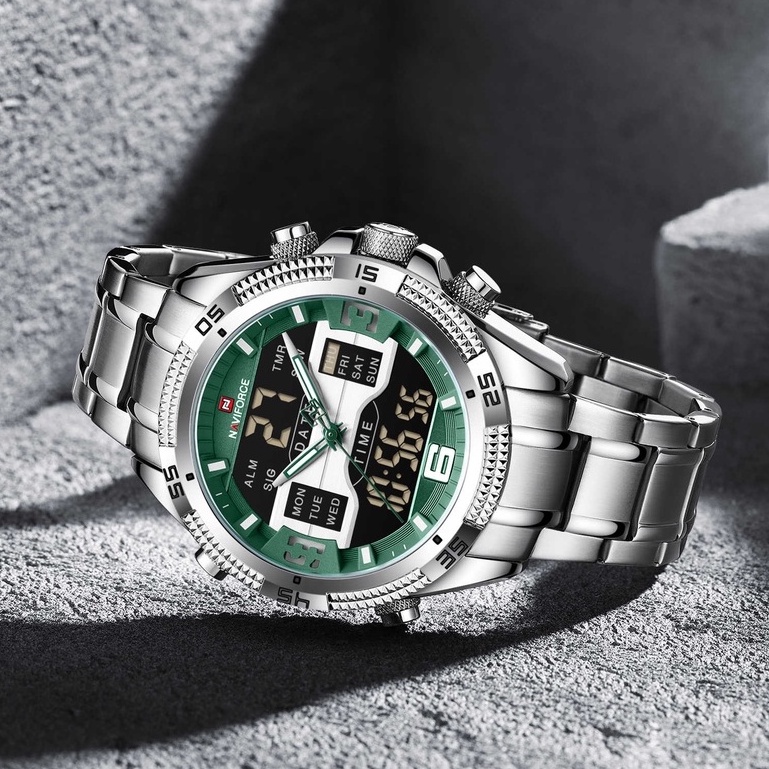 Đồng Hồ Led NAVIFORCE 9201 Thiết Kế Thời Trang Chống Nước Cho Nam