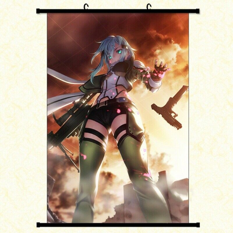 Tranh Cuộn In Hình Nhân Vật Hoạt Hình Sword Art Online