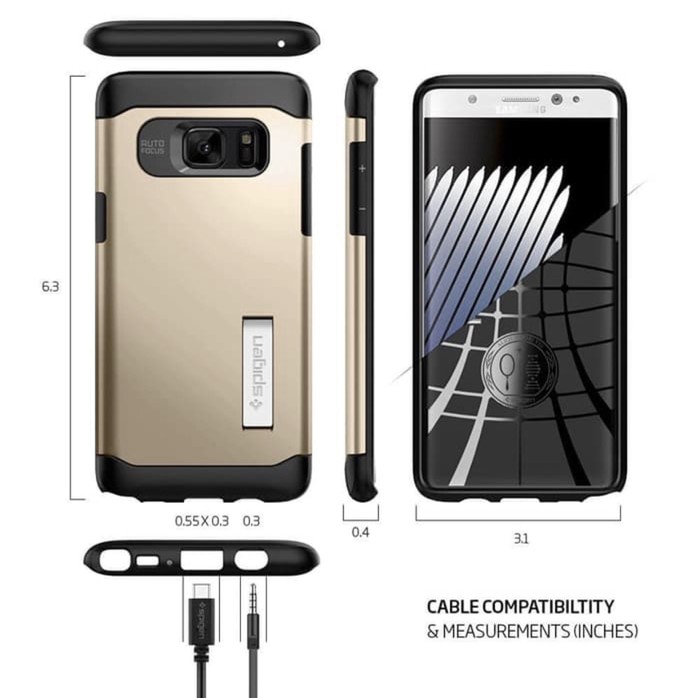 Spigen Ốp Lưng Bảo Vệ Cao Cấp Cho Samsung Note 7 / Note Fe