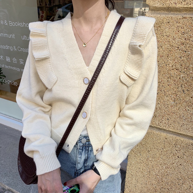 Áo sweater nữ tay dài dáng rộng điệu đà thời trang