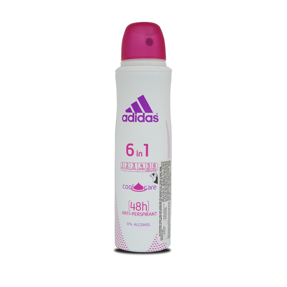 Xịt Khử Mùi Toàn Thân Nữ Ngăn Mồ Hôi Adidas 6 in 1 Cool & Care 150ml
