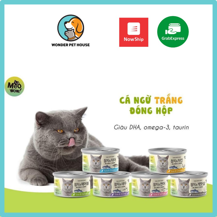 Pate MEOWOW cho mèo lon 80g