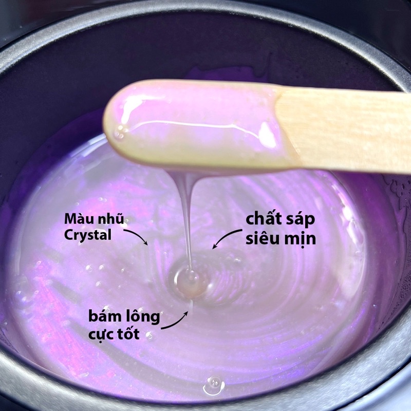 Sáp Wax Lông Nóng, Sáp Nhủ Siêu Thơm Crystal ( Lilac) Cho Da Nhạy Cảm