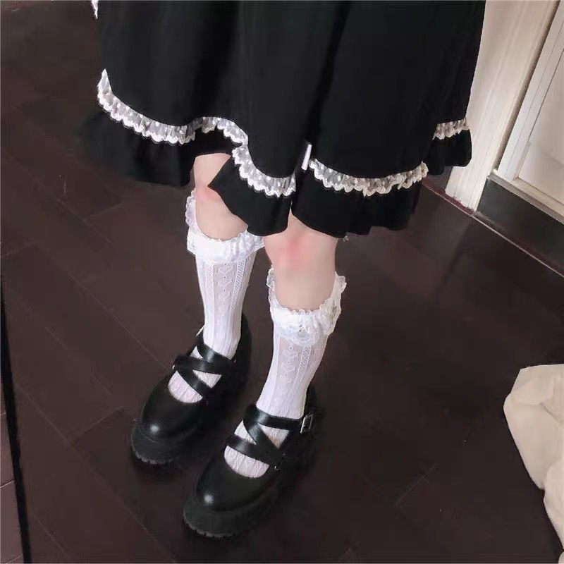 Vớ Ren Trắng Phong Cách Lolita Xinh Xắn Dành Cho Nữ