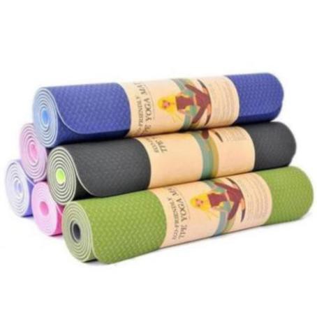 Thảm tập Yoga, Gym, Fitness Cao Cấp dày  6mm (TÙY CHỌN) TPE Hàn Quốc(Kèm Túi Đựng Và Dây Buộc Sang Trọng).