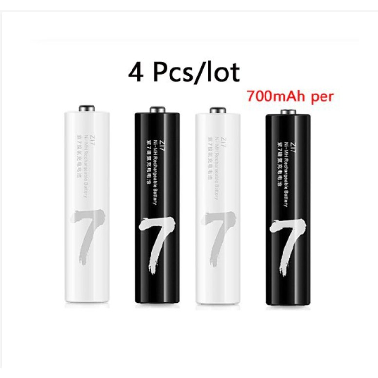 4 viên Pin tiểu pin đũa sạc nhiều lần AA ,AAA Xiaomi Rechargeable Batteries ZI5 / ZI7