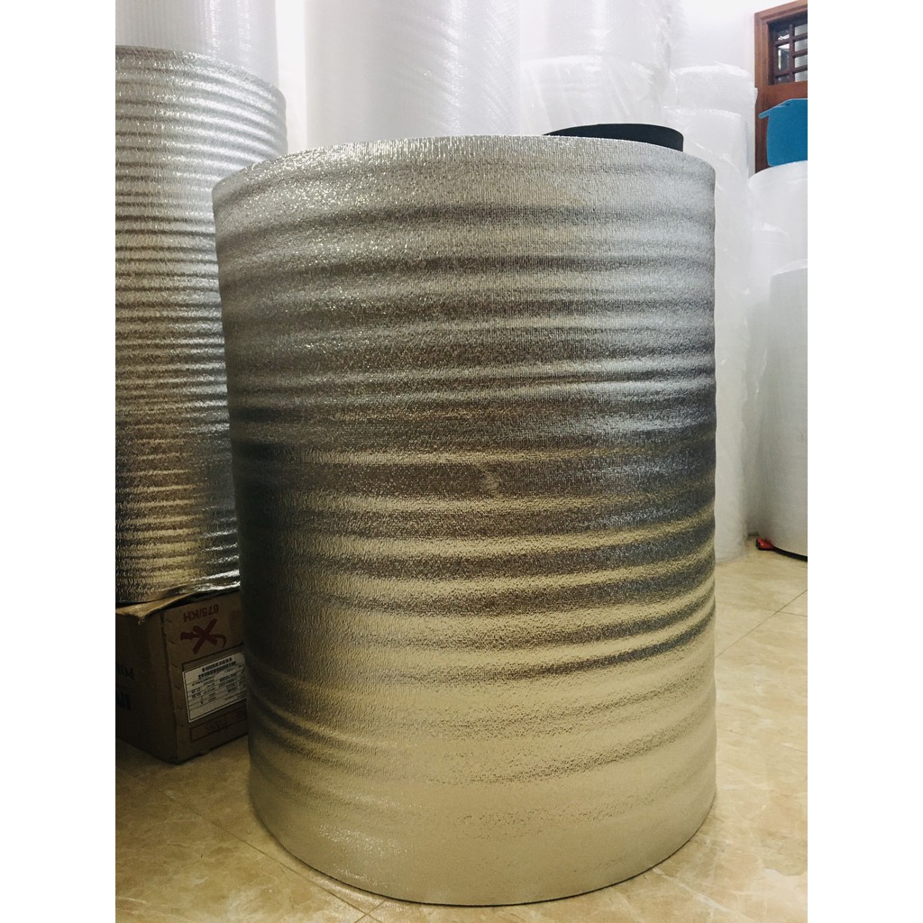 Cuộn Xốp PE OPP Tráng Bạc Dày 20mm x 25m Cách Nhiệt Bảo Ôn, Cách Âm, Lót Sàn Gỗ, Chống Nóng