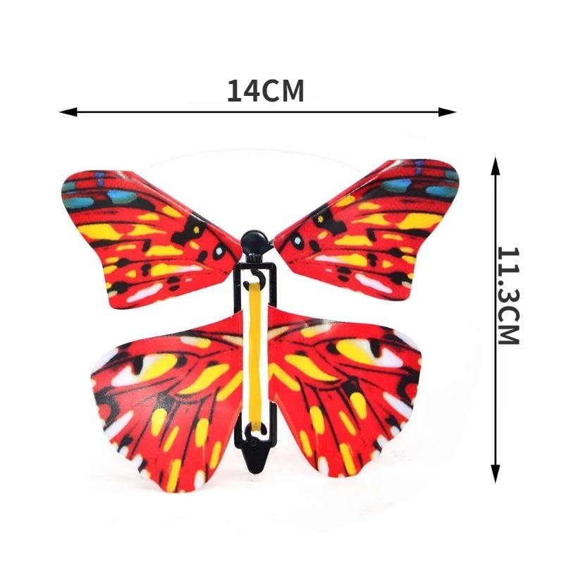 1 Thẻ Cao Su Đồ Chơi Hình Bướm Màu Sắc Ngẫu Nhiên