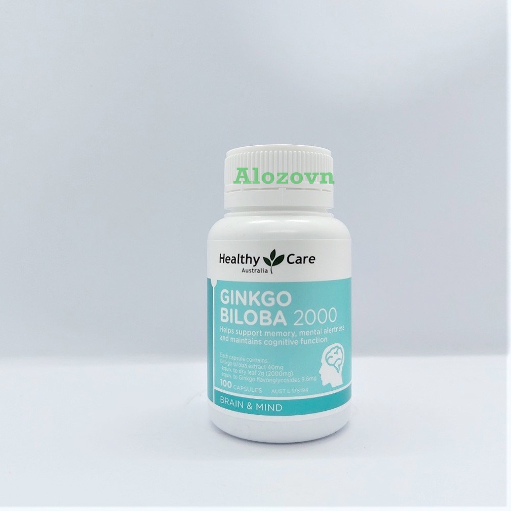 Viên uống Bổ Não Healthy Care Ginkgo Biloba 2000mg Úc, 100 viên