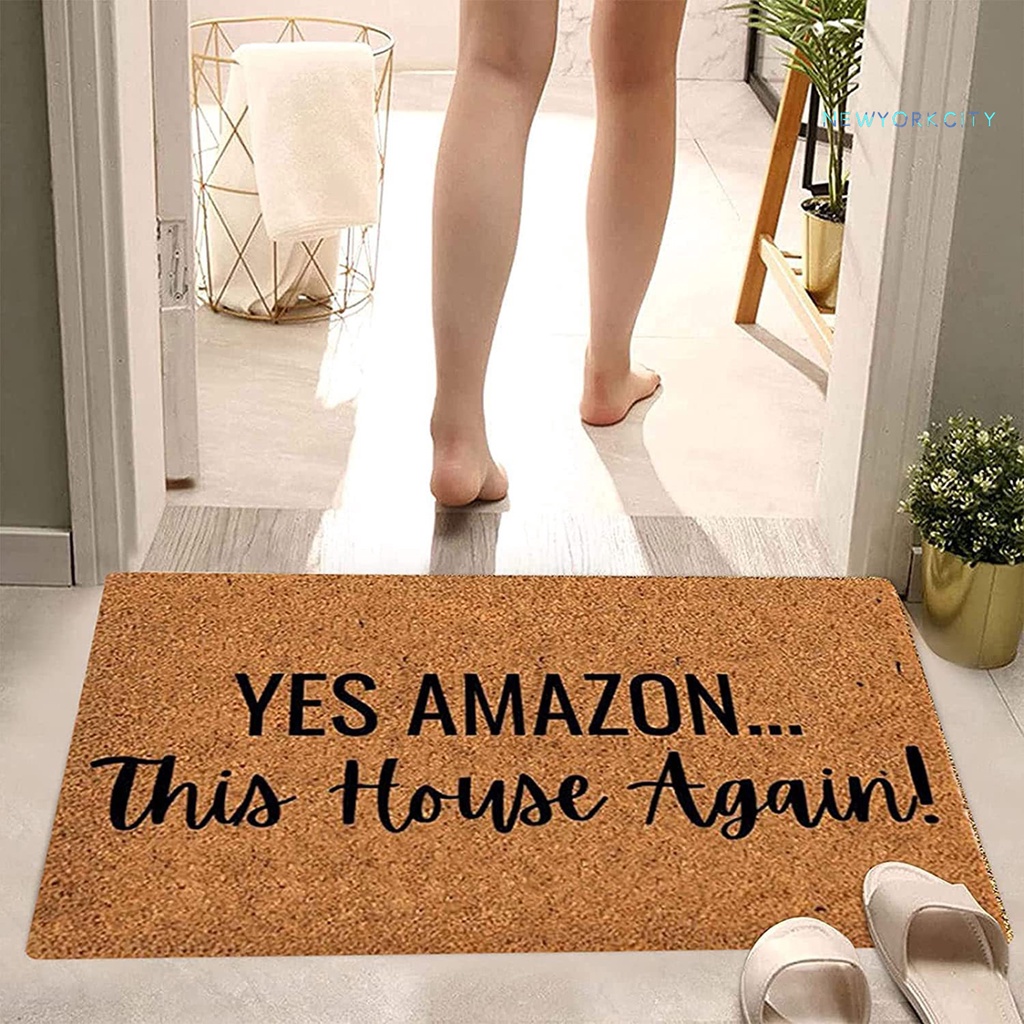 Thảm Chùi Chân Chống Trượt In Chữ Trang Trí Phòng Khách