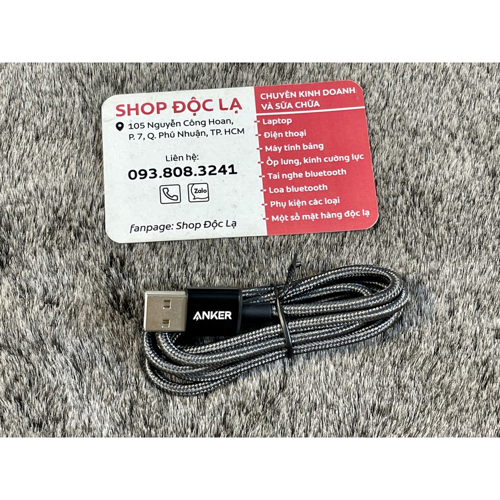 Cáp siêu bền bọc dù Anker USB-A to USB-C model B8173 dài 0.9m
