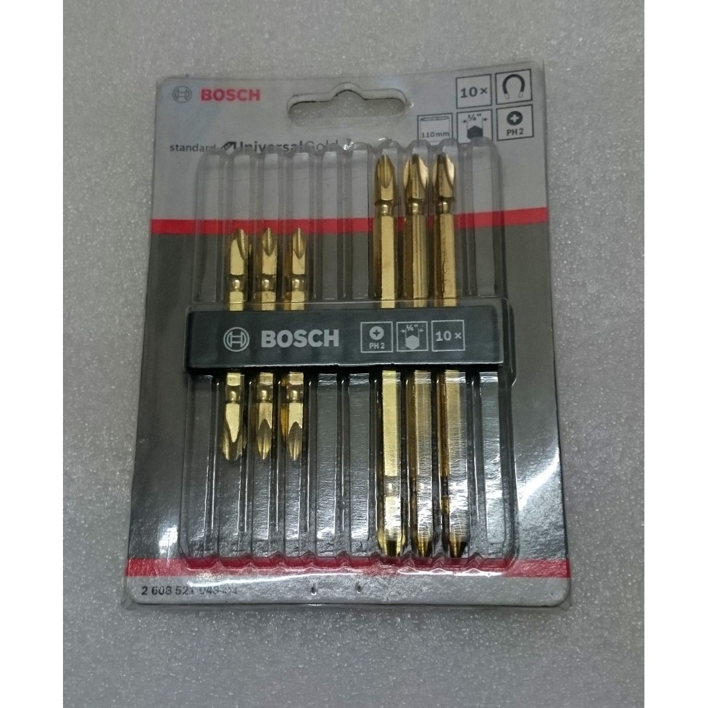 Đầu vặn vít Bosch màu vàng PH2 65mm 110mm (BOSCH 2608521042-1, BOSCH 2608521043-1)