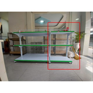 Kệ siêu thị khung lưới 3 tầng mâm