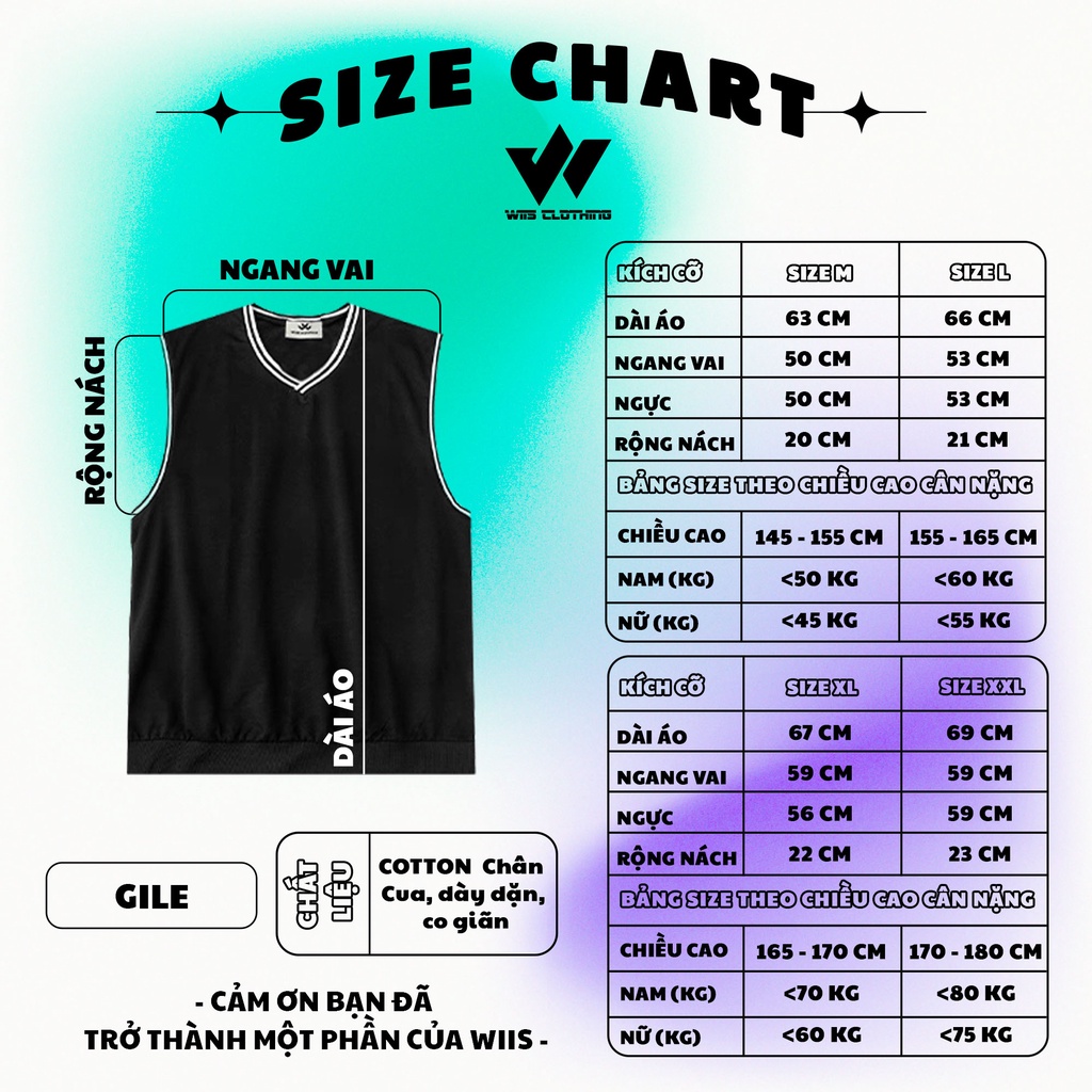 Áo gile unisex WIIS Trơn form rộng len nam nữ oversize phong cách kiểu ulzzang