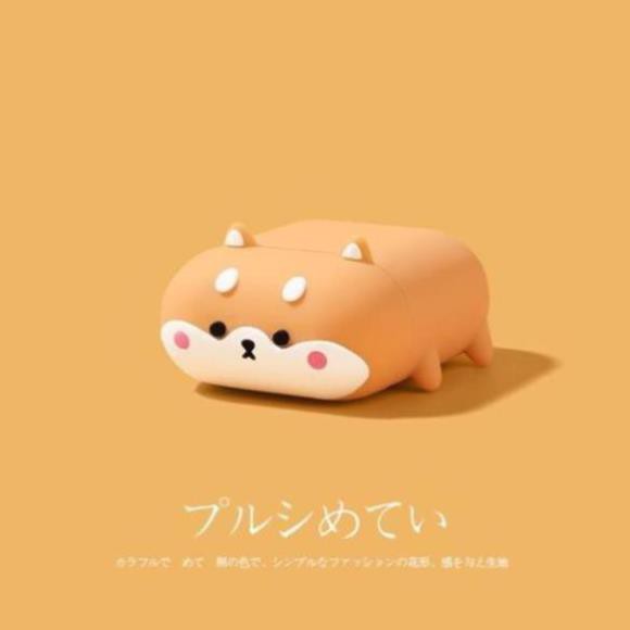Vỏ Bảo Vệ Hộp Đựng Bao Tai Nghe, Case Airpods 2/3/1/i7/i9/i12/Pro - Sillicone Chống Bẩn Chó Corgi Husky