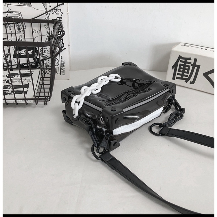 Túi đeo vai làm từ PVC chống thấm nước thời trang mùa hè năng động cho nam