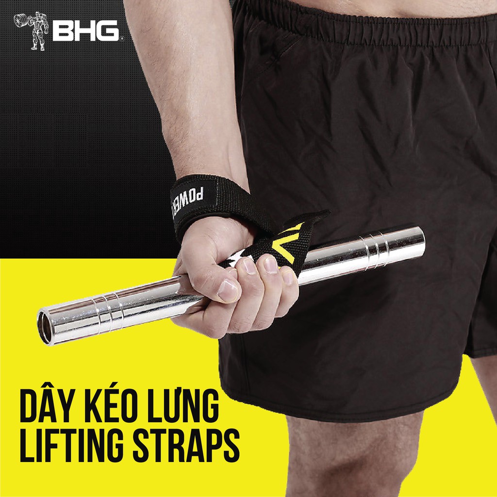 Dây kéo Lưng Lifting Straps hỗ trợ tập thể hình, Dây kéo lưng tập Gym AOLIKES